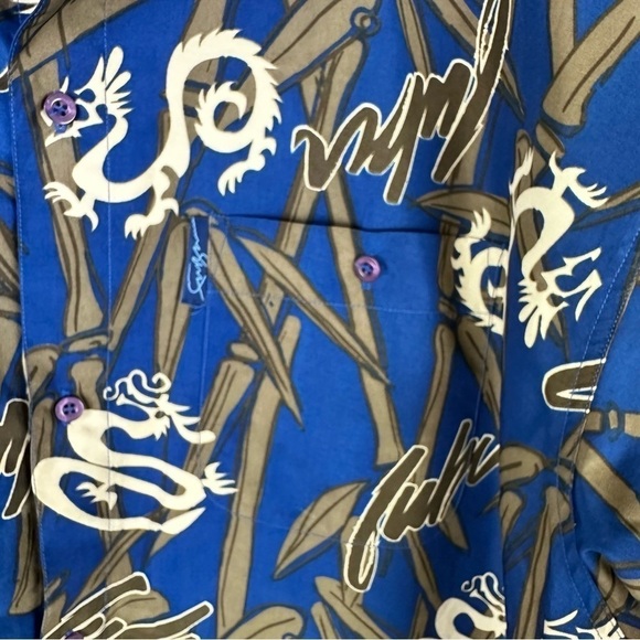 Vintage FUBU All Over Print Button Down Shirt Size XL - Picture 4 of 6